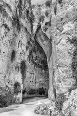 Ear of Dionysius, famous limestone cave in Syracuse, Sicily, Italy - 781499042