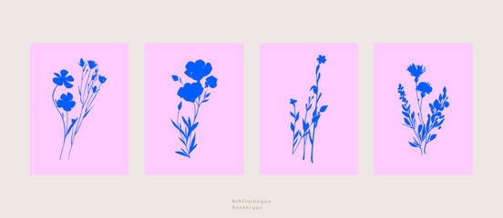 Meadow flowers vector illustration. Botanical header background.  - 781499071