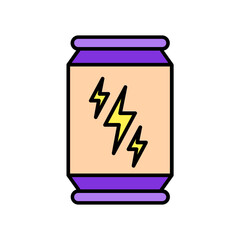 drink energy icon. fill color icon