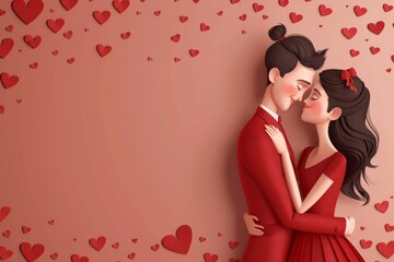Explore the Visual Design of Love: Artistic Heart Shapes and Festive Designs in Romantic Graphic Illustrations - obrazy, fototapety, plakaty