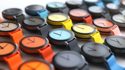 Stack of Different Colored Watches