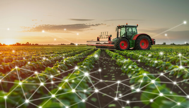Agricultural Technology Trends: Graph showcasing precision farming, IoT in agriculture, and agritech solutions. Agricultural industry analysis concept