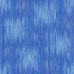 Indigo ikat dye stripe marled seamless pattern. Asian style wavy distort weave print in modern blue white. - 781503419
