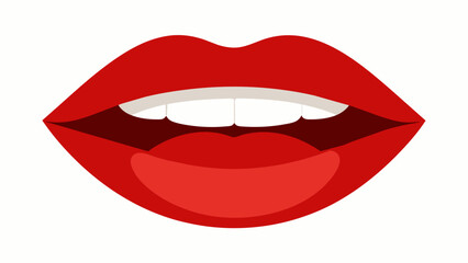 Human Mouth Vector Art Isolated on White Background