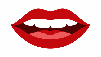 Human Mouth Vector Art Isolated on White Background