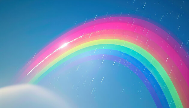 A rainbow arcs across the sky after the rain, bringing a sense of wonder and awe