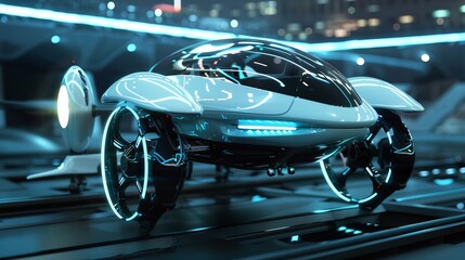 Fototapeta premium a futuristic flying vehicle