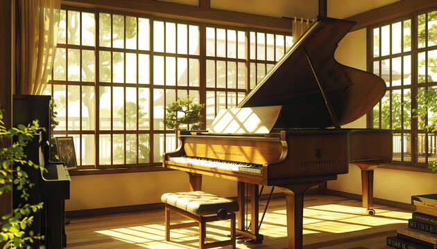 The melody of a piano fills the room, transporting listeners to a world of emotion and nostalgia