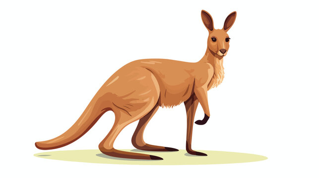Kangaroo vector icon 2d flat cartoon vactor illustr