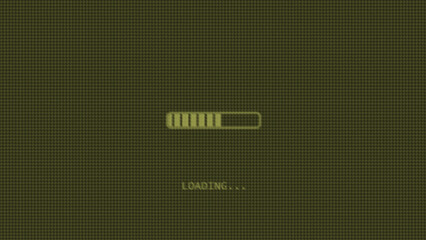 8Bit Loading Bar Screen Logo Reveal 4k 1:1 16:9 9:16