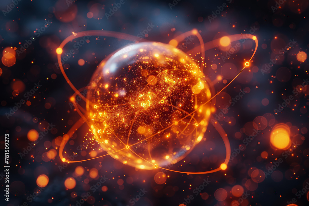 Poster unleashing the potential of atomic particles to provide a reliable and efficient energy source. conc