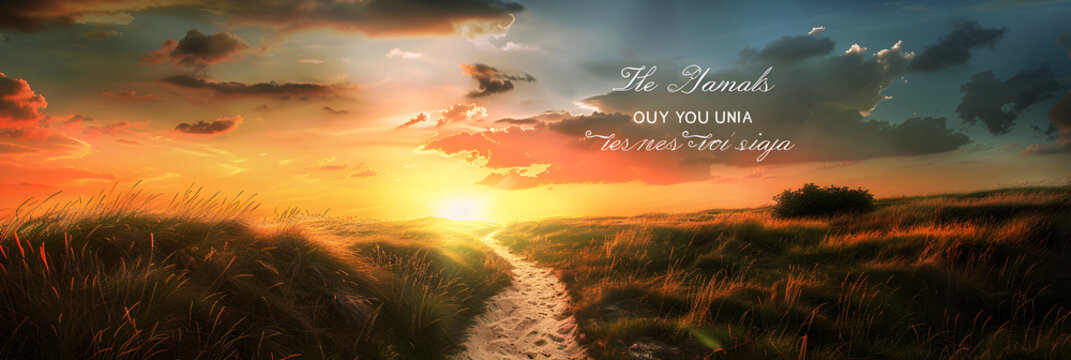 Inspirational Landscape Image with a Quote about Life's Journey