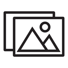 gallery icon icon set, image icon, picture symbol. photo signs. vector illustration