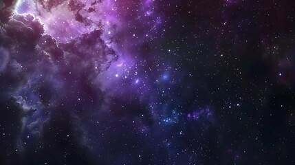 Naklejka premium Space background with realistic nebula and lots of shining stars. Infinite universe and starry night. Colorful cosmos with stardust and the Milky Way