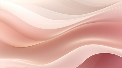 Obraz premium Abstract beige gradient background with waves as wallpaper illustration, Wavy pastel background