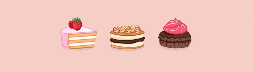 A minimalist style of delicious cakes and bread