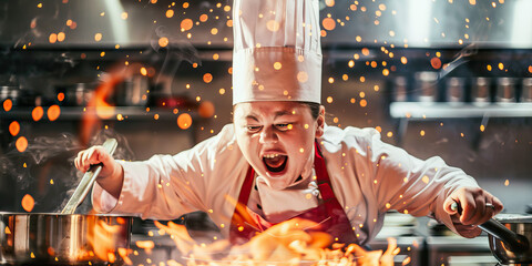 Teen with Down Syndrome Competing in a Cooking Competition. Learning Disability