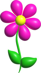 3D Flower Illustrations and Flower Frames