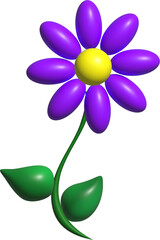 3D Flower Illustrations and Flower Frames