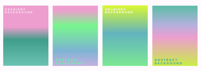 Abstract gradient background vector set. Minimalist style cover template.  Ideal design for social media, poster, cover, banner, flyer