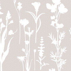 Delicate watercolor meadow flowers, botanical digital paper - 781516460