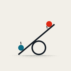 Business inequality vector concept. Symbol of unfair practice, imbalance. Minimal illustration. - 781517412