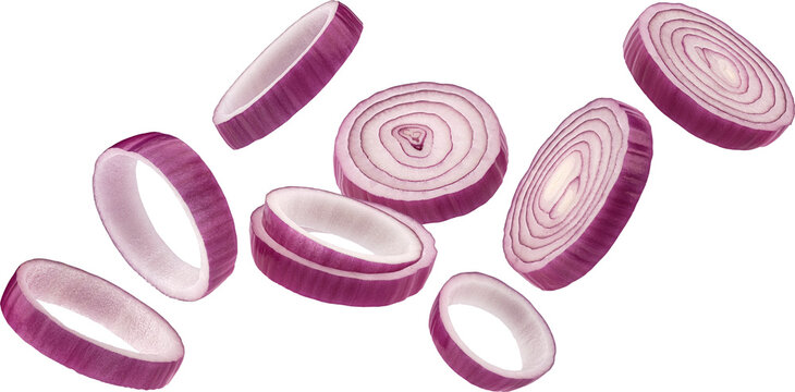 Naklejki Red onion rings isolated