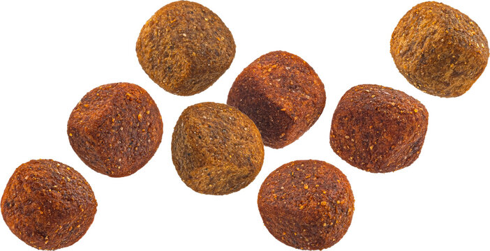 Dry cat or dog food isolated