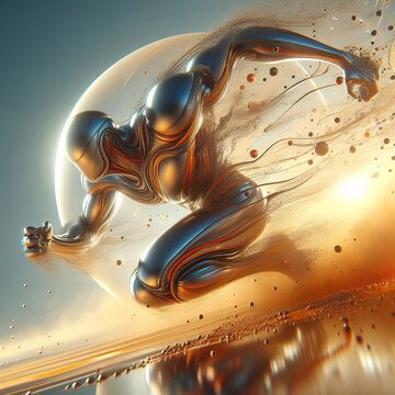 Futuristic Armored Alien: A Radiant Sci-Fi Depiction of Mysterious Intensity and Thoughtful Contemplation