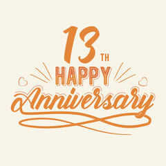 13th Happy Anniversary, Thirteen Years Anniversary Celebrating