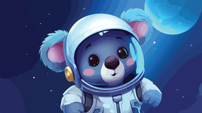 Koala in an astronaut helmet space dreamer cosmic e