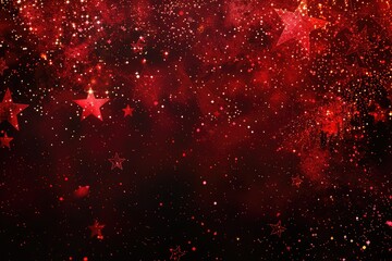 Dark Red vector texture with beautiful stars. Glitter abstract illustration with colored stars....