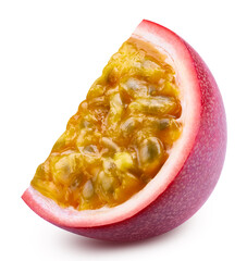 Passion fruit half isolated. Passionfruit half of maracuya isolated on white background. Passion Clipping path - 781522009