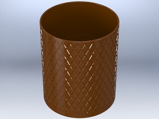 Knurled Antique Round Holder 3D print model