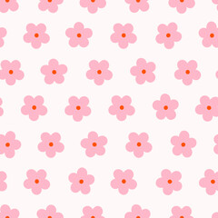 Set of hand drawn flowers, seamless patterns with floral for fabric, textiles, clothing, wrapping paper, cover, banner, interior decor, abstract backgrounds.
