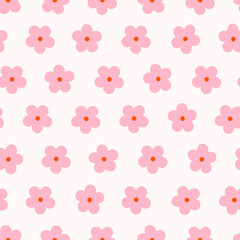 Simple Pink and Orange Flower Vector