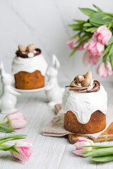 easter cake with flowers