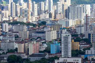 Naklejka premium Skyline of Santos, SP, Brazil. April 3 2024.