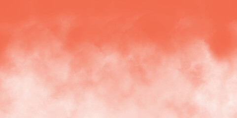 orange watercolor painting soft textured on wet white paper background. Painted red wall. Blank horizontal wallpaper. watercolor picture painting. vintage paper with space for text or image. 