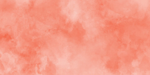 orange watercolor painting soft textured on wet white paper background. Painted red wall. Blank horizontal wallpaper. watercolor picture painting. vintage paper with space for text or image.  - obrazy, fototapety, plakaty