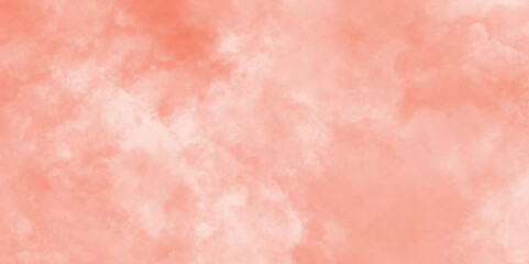 orange watercolor painting soft textured on wet white paper background. Painted red wall. Blank horizontal wallpaper. watercolor picture painting. vintage paper with space for text or image. 