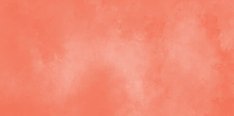 orange watercolor painting soft textured on wet white paper background. Painted red wall. Blank horizontal wallpaper. watercolor picture painting. vintage paper with space for text or image. 
