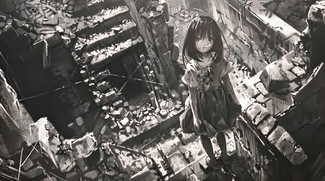 cute girl horror girl anime manga illustration animation
