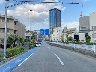 Fototapeta na wymiar 東京の幹線道路。