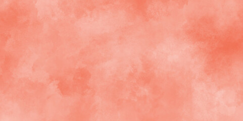 orange watercolor painting soft textured on wet white paper background. Painted red wall. Blank horizontal wallpaper. watercolor picture painting. vintage paper with space for text or image. 