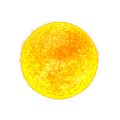 Radiant Sun 3D Model PNG - Bright and Energetic Representation for Educational and Artistic Use