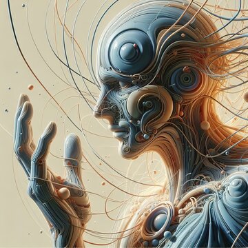 Futuristic Armored Alien: A Radiant Sci-Fi Depiction of Mysterious Intensity and Thoughtful Contemplation