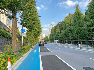 Fototapeta na wymiar 東京の幹線道路。