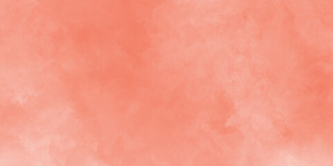 orange watercolor painting soft textured on wet white paper background. Painted red wall. Blank horizontal wallpaper. watercolor picture painting. vintage paper with space for text or image. 