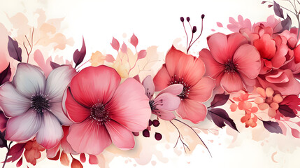 watercolor tropical monstera leaves set hand drawn illustration